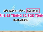 Bài 1.12 SGK Toán 6 tập 1 Kết nối tri thức